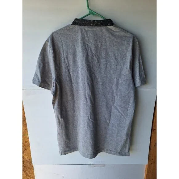 Steel & Jelly Men's Polo Shirt Gray 3 Button Collar Casual Golf Size M - Picture 6 of 6